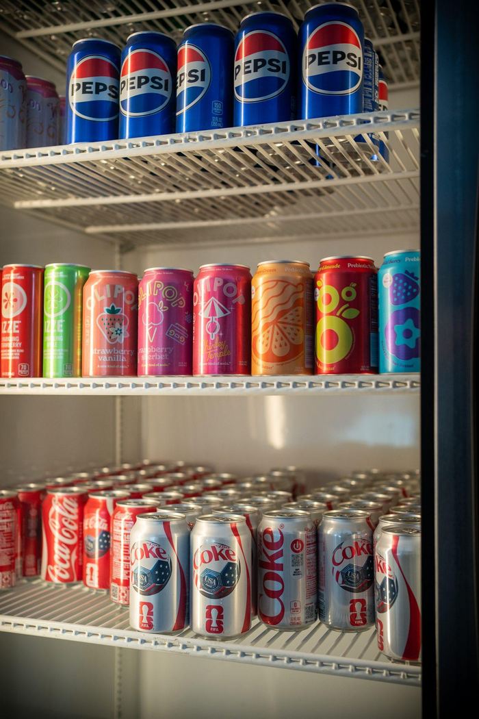 Cold drinks in the marina store cooler